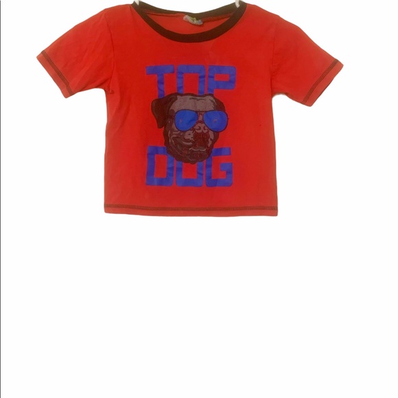 BOYS TOP DOG RED AND BLUE SHIRT